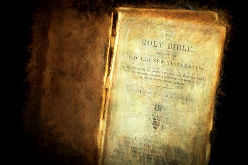 Image of an old Bible 