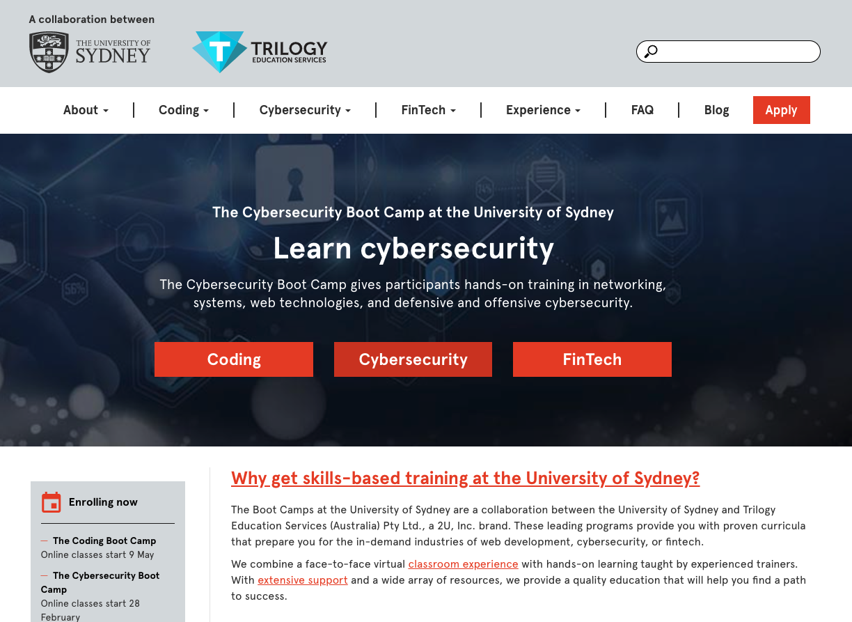 university of sydney bootcamps