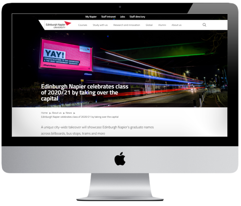 Edinburgh Napier Website