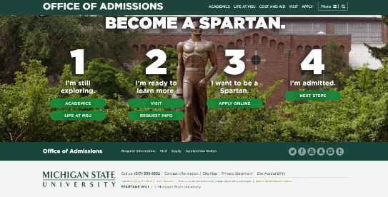 Screenshot of Michigan State University 