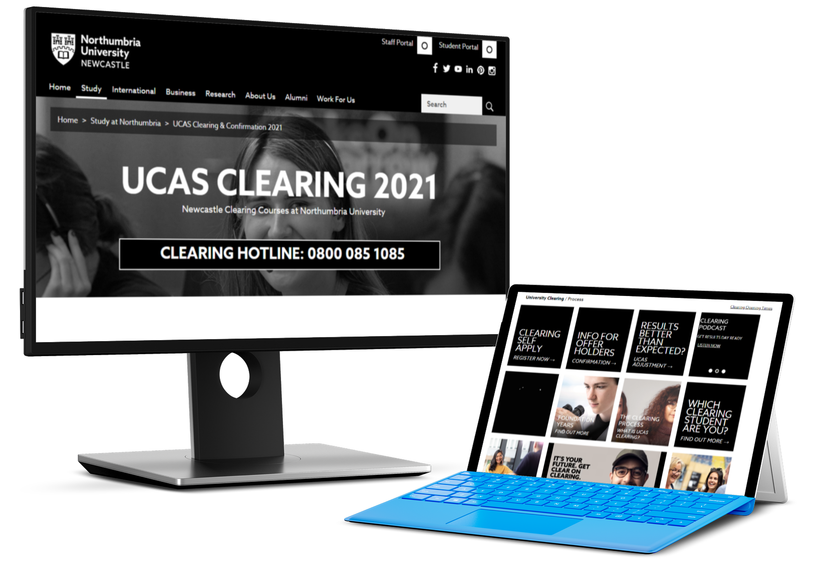 Newcastle Clearing 2021 Northumbria University