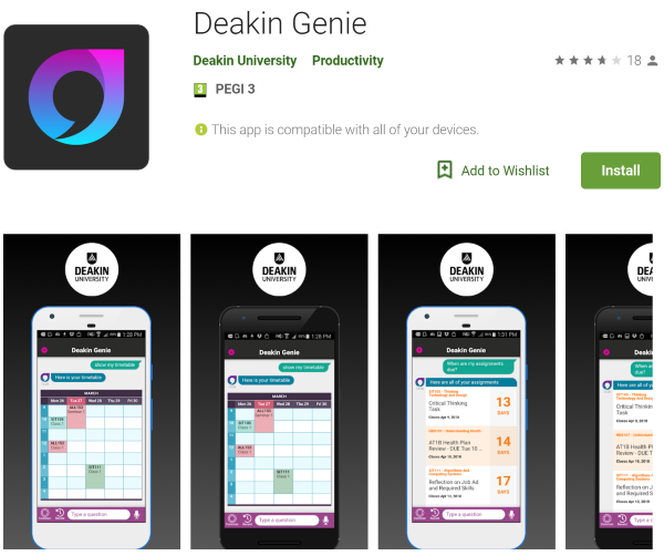 Deakin Genie Google Play