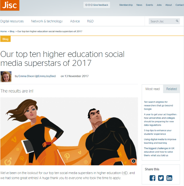 Jisc blog post