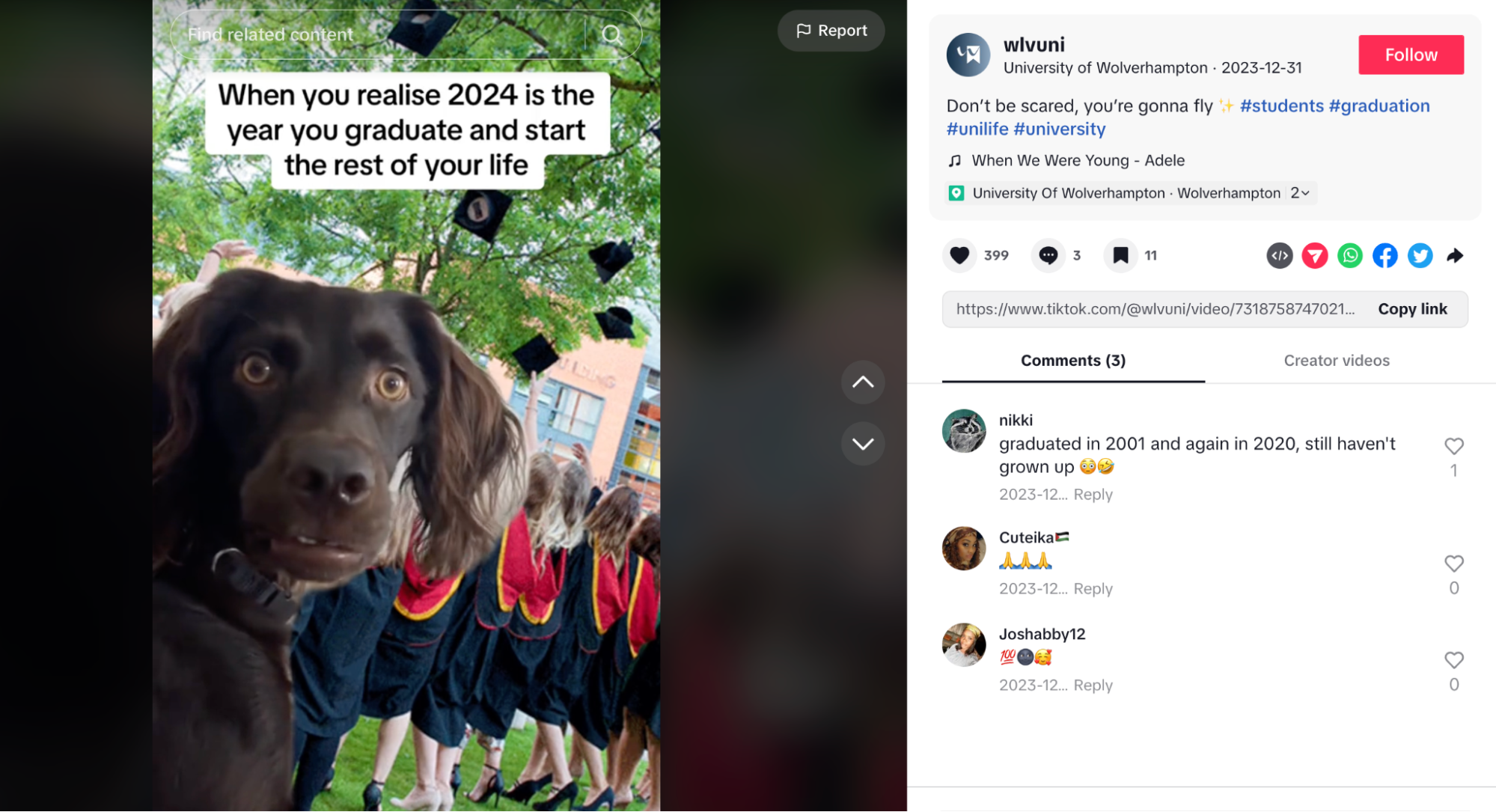 university examples social media posts festive holidays christmas