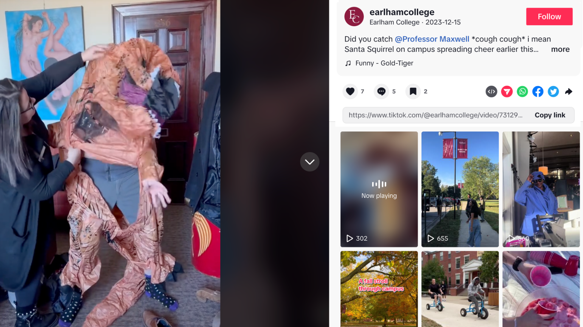 university examples social media posts festive holidays christmas