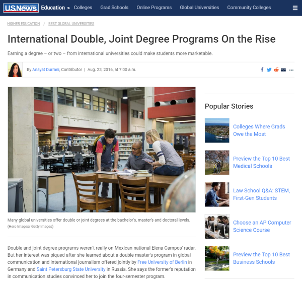 US News Dual Degrees