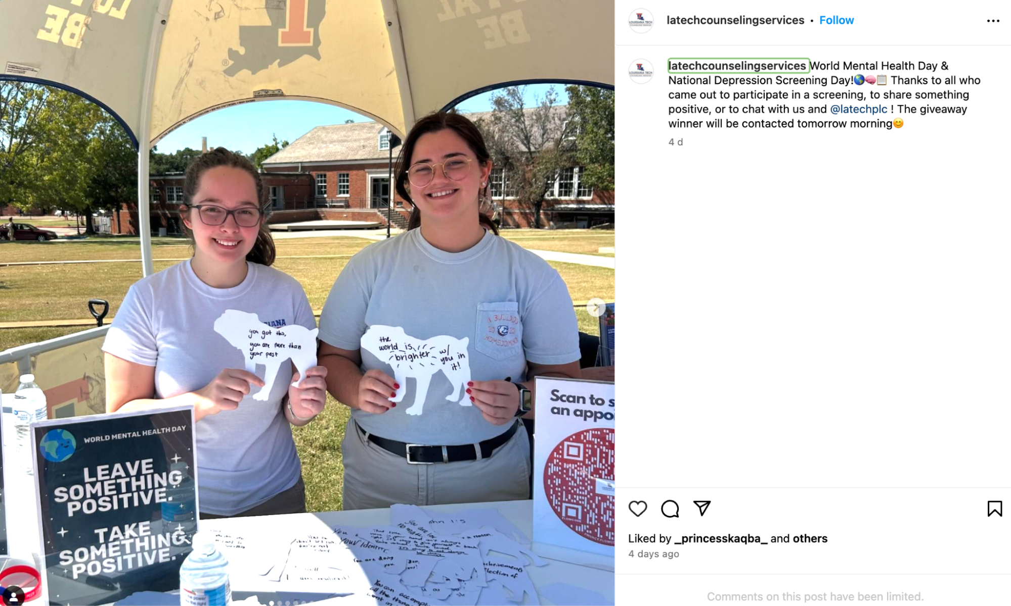 world mental health day at higher ed